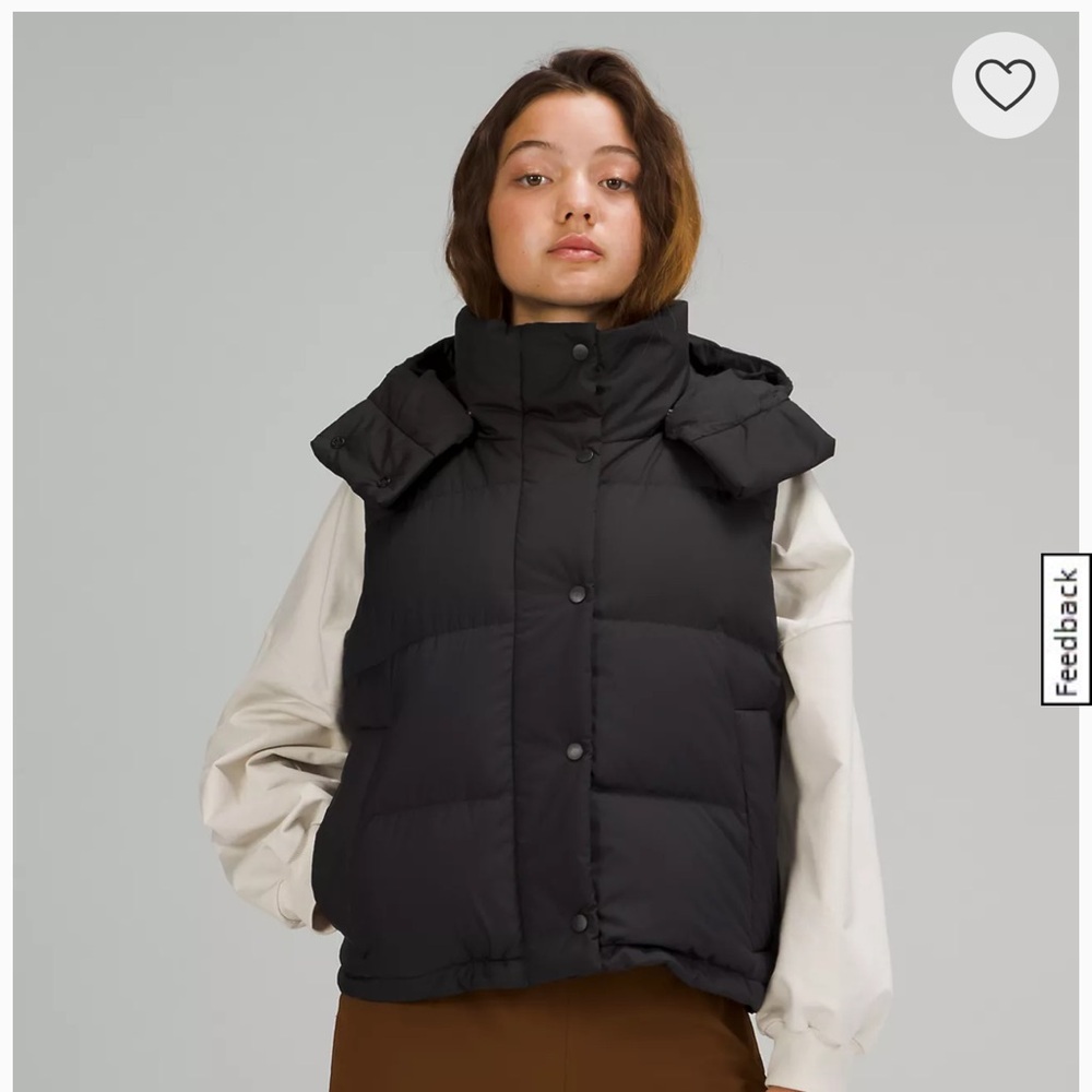 Lululemon Wunder Puff Cropped Vest: Black